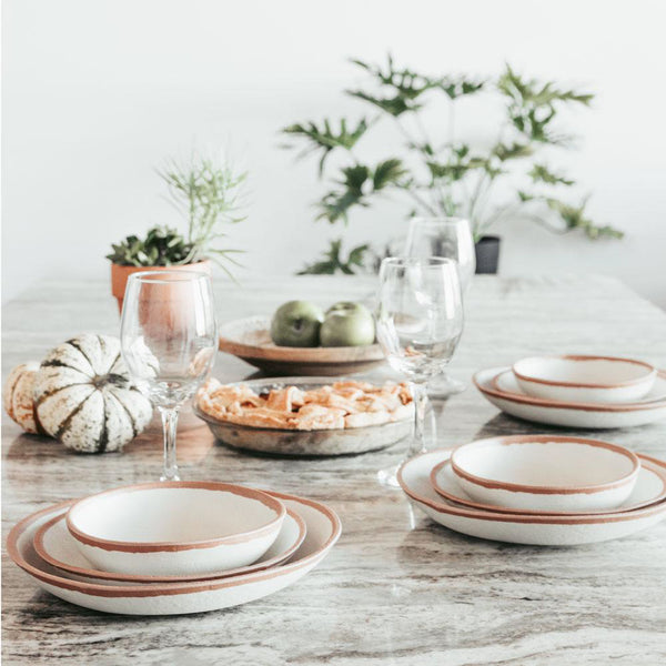 Q SQUARED Potter Stone Melaboo™ Long Oval Platter Set of 4 Q SQUARED Potter Stone Melaboo™ Long Oval Platter Set of 4