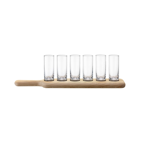 LSA INTERNATIONAL Paddle Shot Set & Oak Paddle Set of 4 LSA INTERNATIONAL Paddle Shot Set & Oak Paddle Set of 4