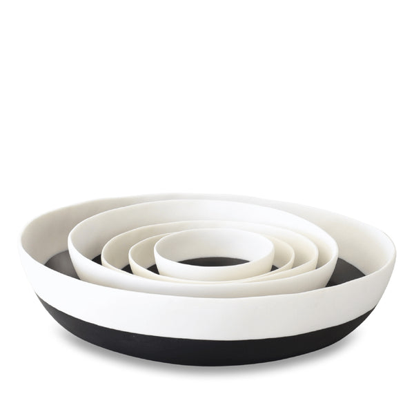 TINA FREY Two Color Extra Large Wide Bowl TINA FREY Two Color Extra Large Wide Bowl