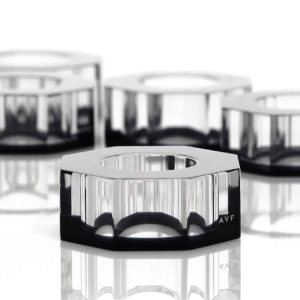 ALEXANDRA VON FURSTENBERG Bolt Dining Ring Set Of 6 ALEXANDRA VON FURSTENBERG Bolt Dining Ring Set Of 6