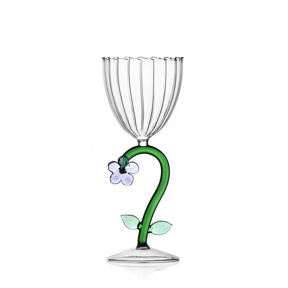 Ichendorf Botanica Optical Stemmed Glass, Lilac Flower