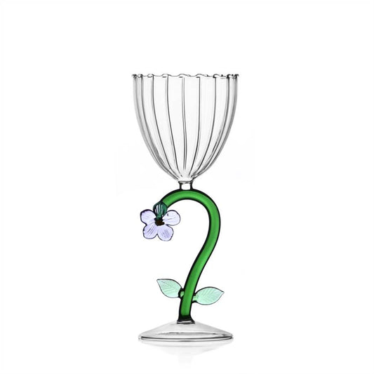 Ichendorf Botanica Optical Stemmed Glass, Lilac Flower