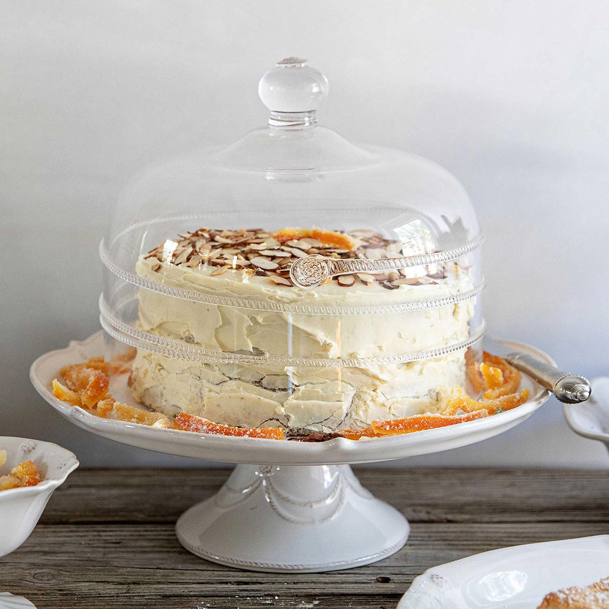 Juliska Berry & Thread Cake Stand - Whitewash, alternate angle