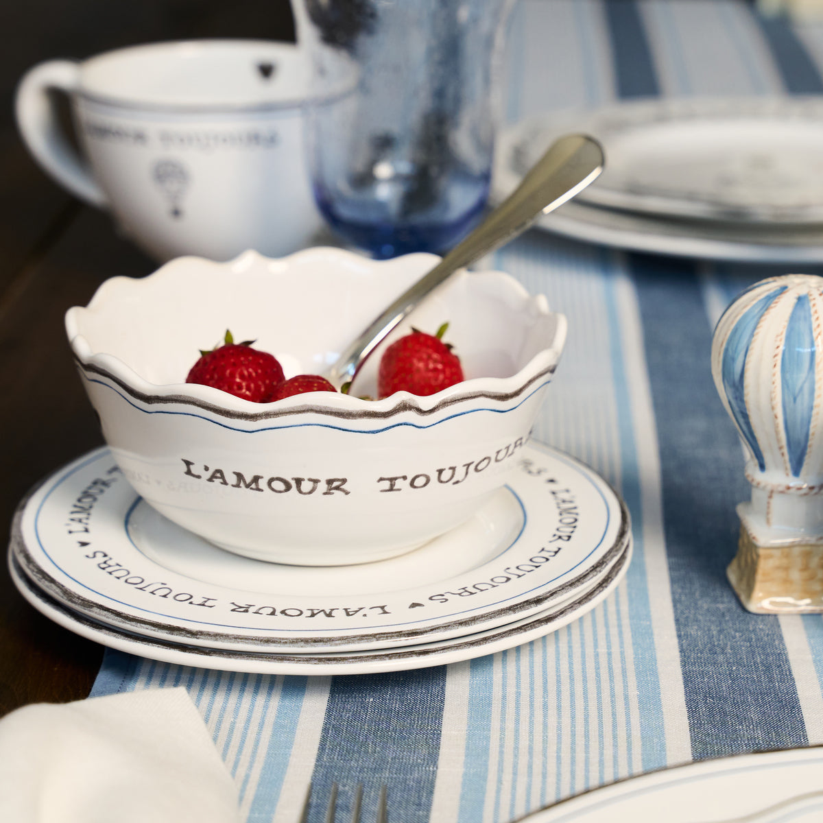 Juliska L'Amour Toujours Cereal Bowl, lifestyle setting