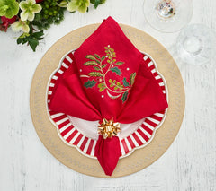 Kim Seybert Holiday Bow Napkin Ring, Set of 4