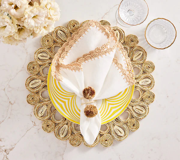 Marisol Placemat in Ivory & Natural, Set of 4