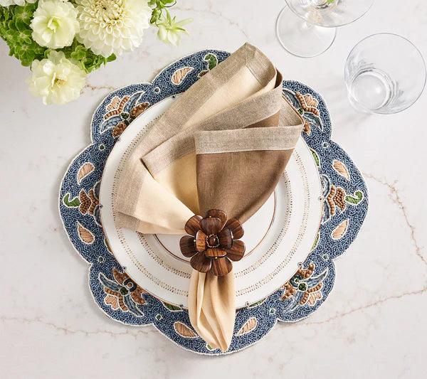 Kim Seybert Terraza Placemat in Blue & Multi, Set of 2