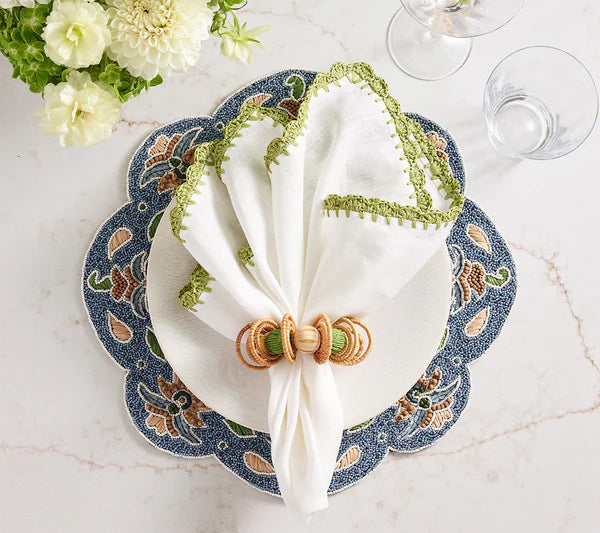 Kim Seybert Terraza Placemat in Blue & Multi, Set of 2