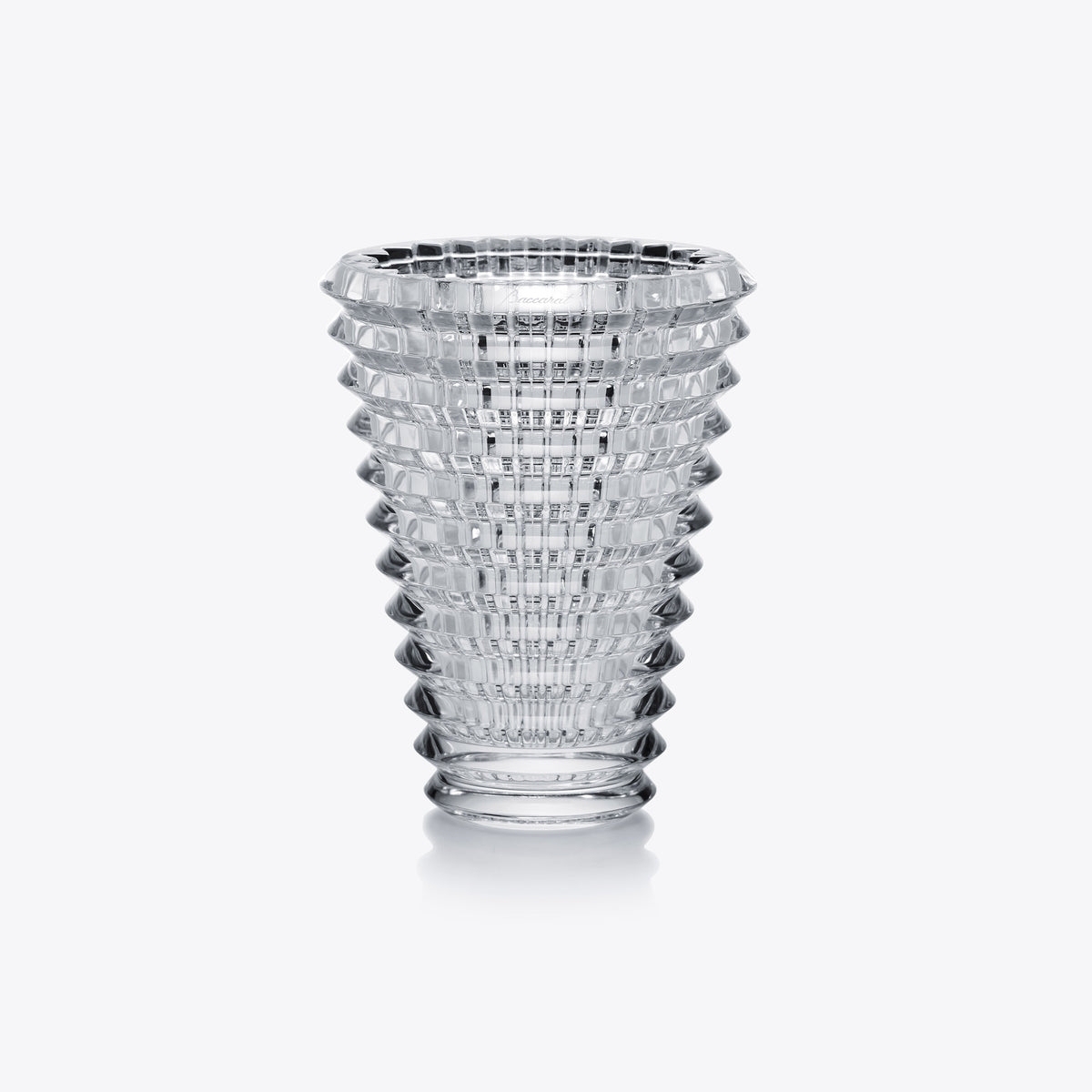 Baccarat Eye Oval Vase Small, clear crystal