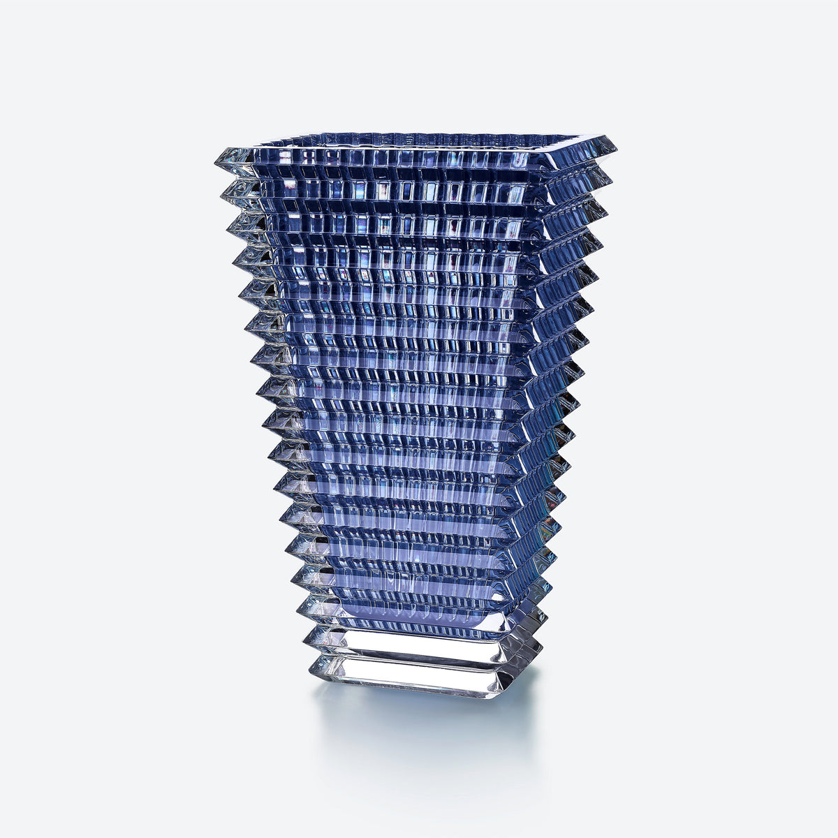 Baccarat Eye Rectangular Vase Large, Blue