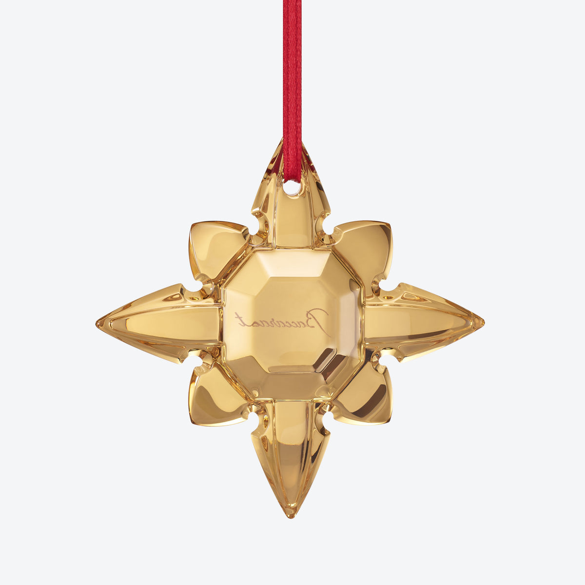 Baccarat 2026 Octogone Ornament, Gold, side view