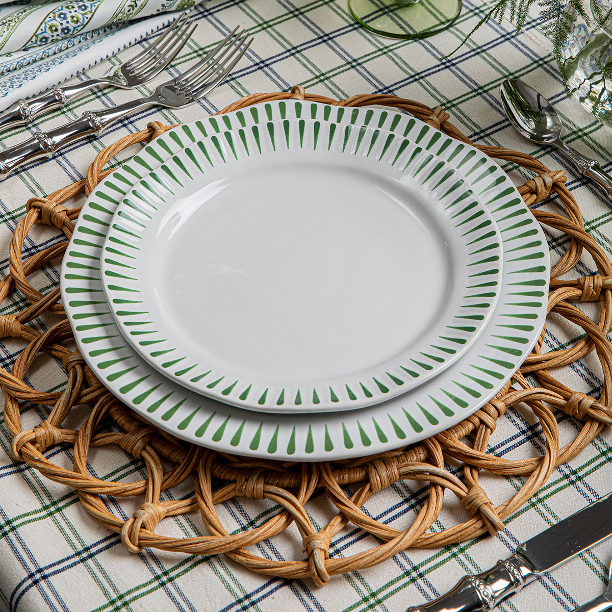 Juliska Sitio Stripe Salad Plate, detail view