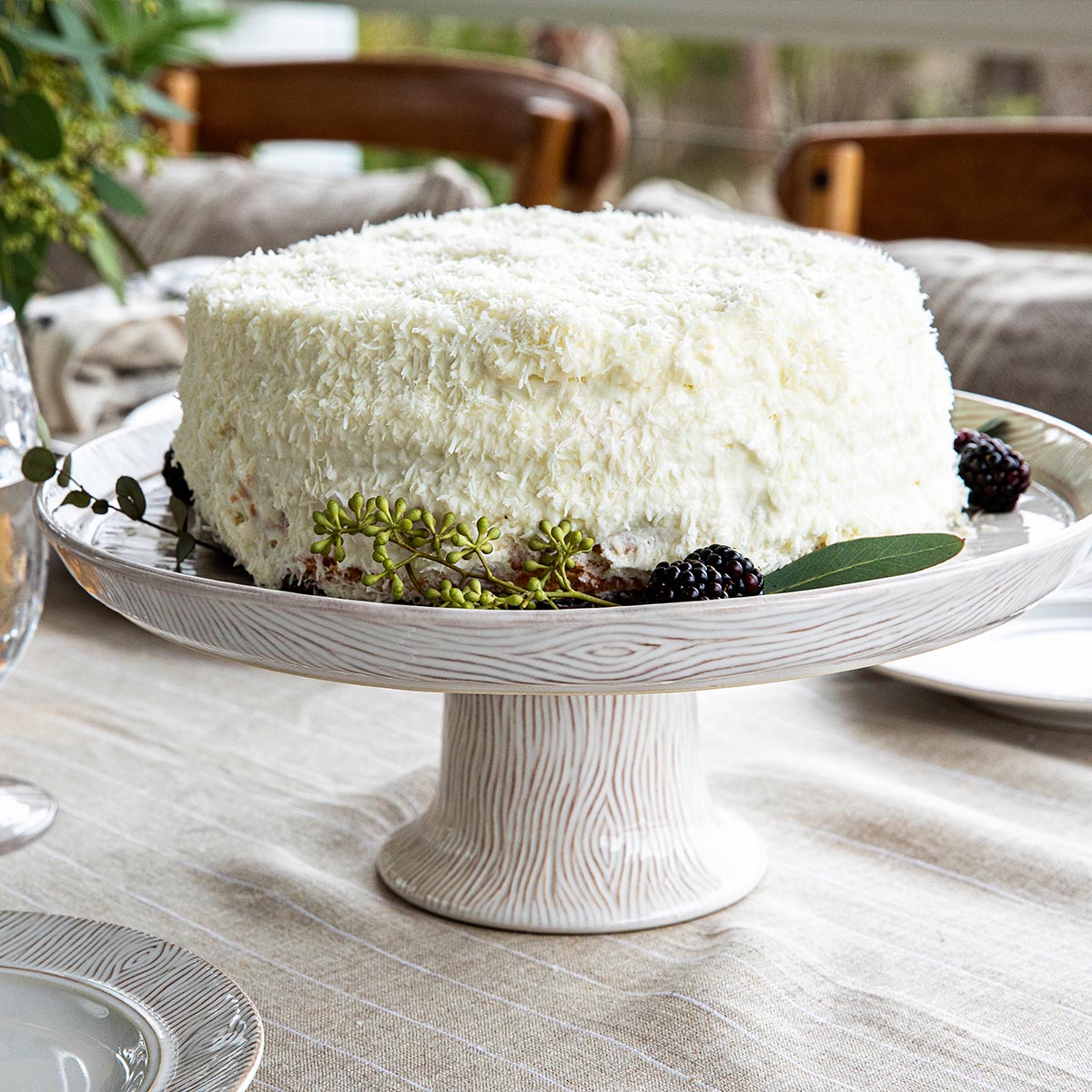 Juliska Blenheim Oak Cake Stand, alternate angle
