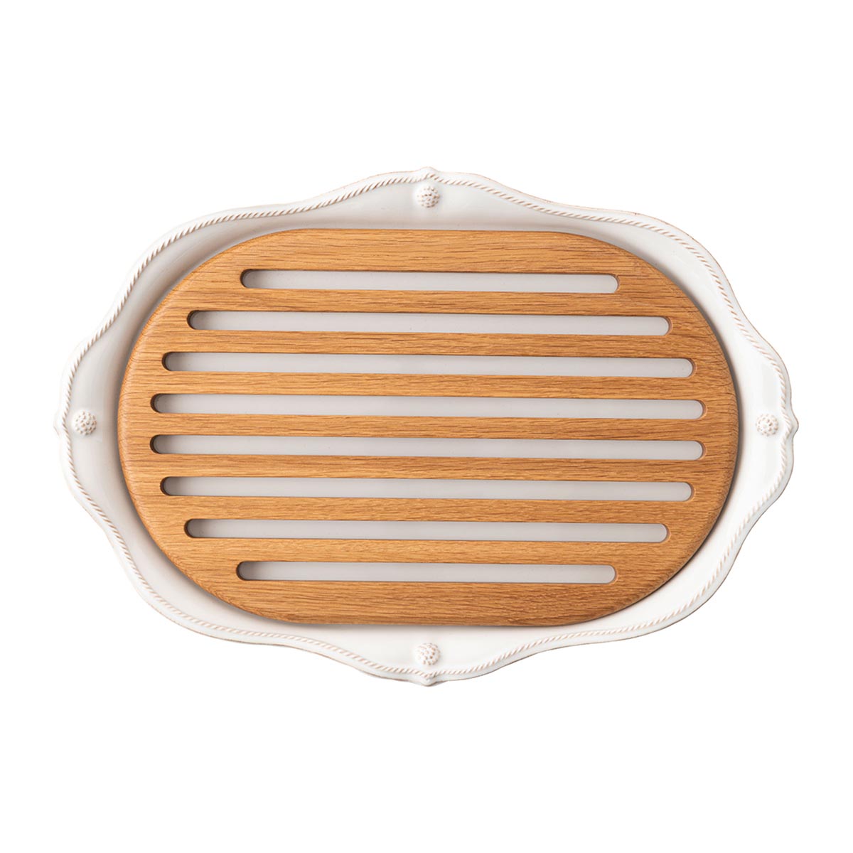 Juliska Berry & Thread Challah Board - Whitewash