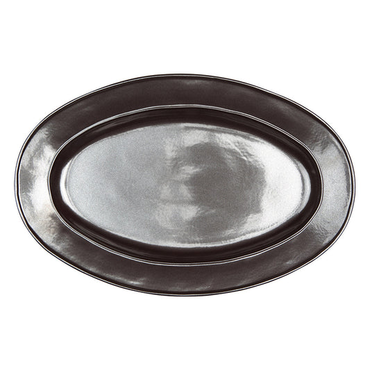 Juliska Pewter Stoneware 15 in Oval Platter