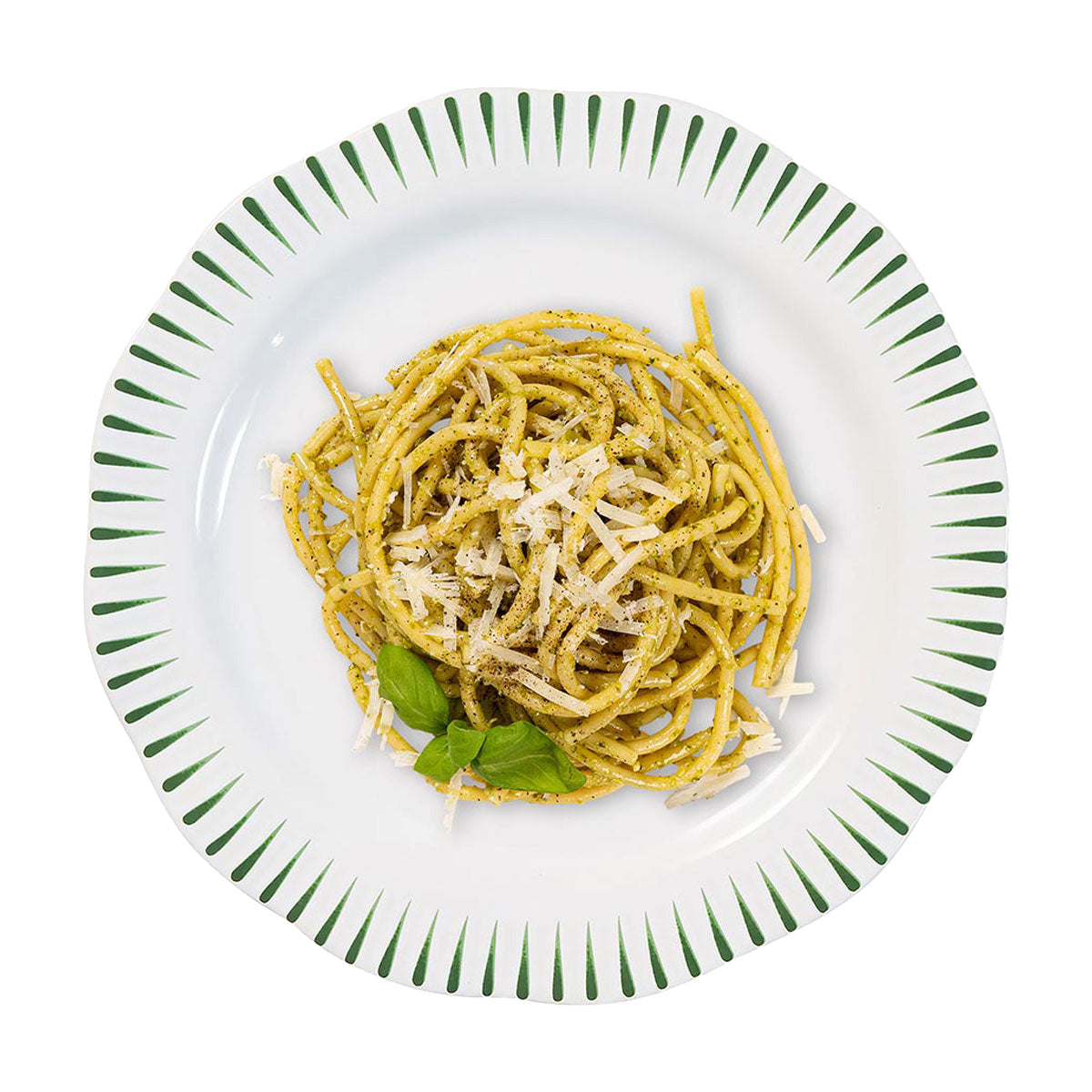 Juliska Sitio Stripe Dinner Plate, styled table setting