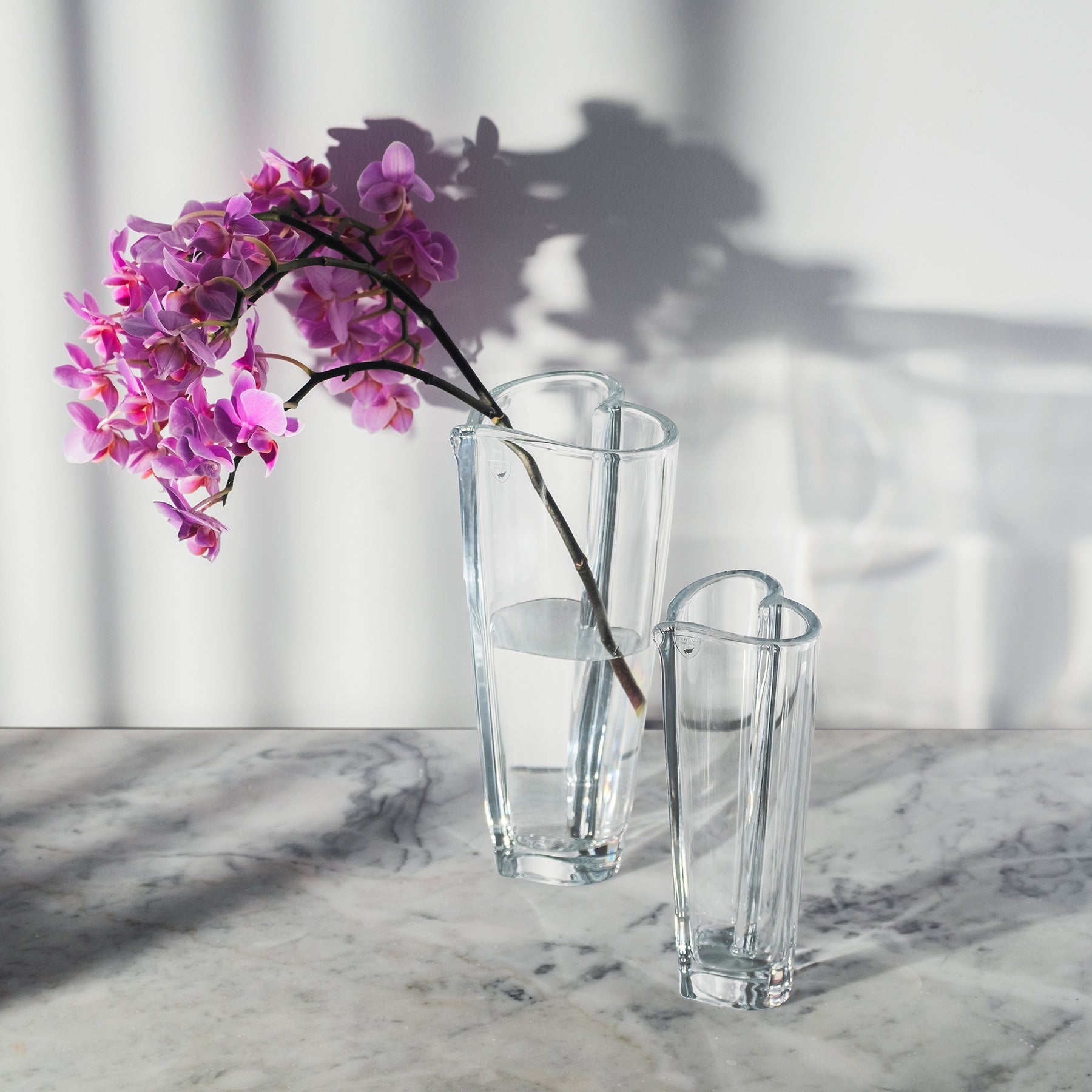 Heart Vase Large styled with florals