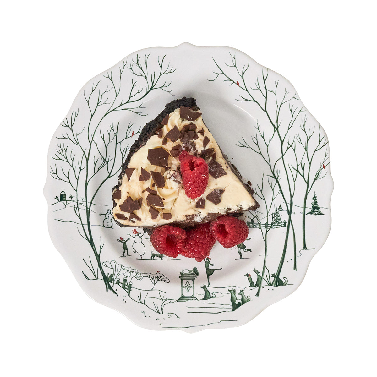 Juliska Country Estate Winter Frolic salad plate, styled table setting