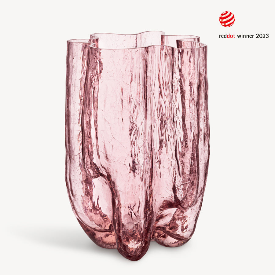 Crackle Vase - Extra Large - Pink - 1