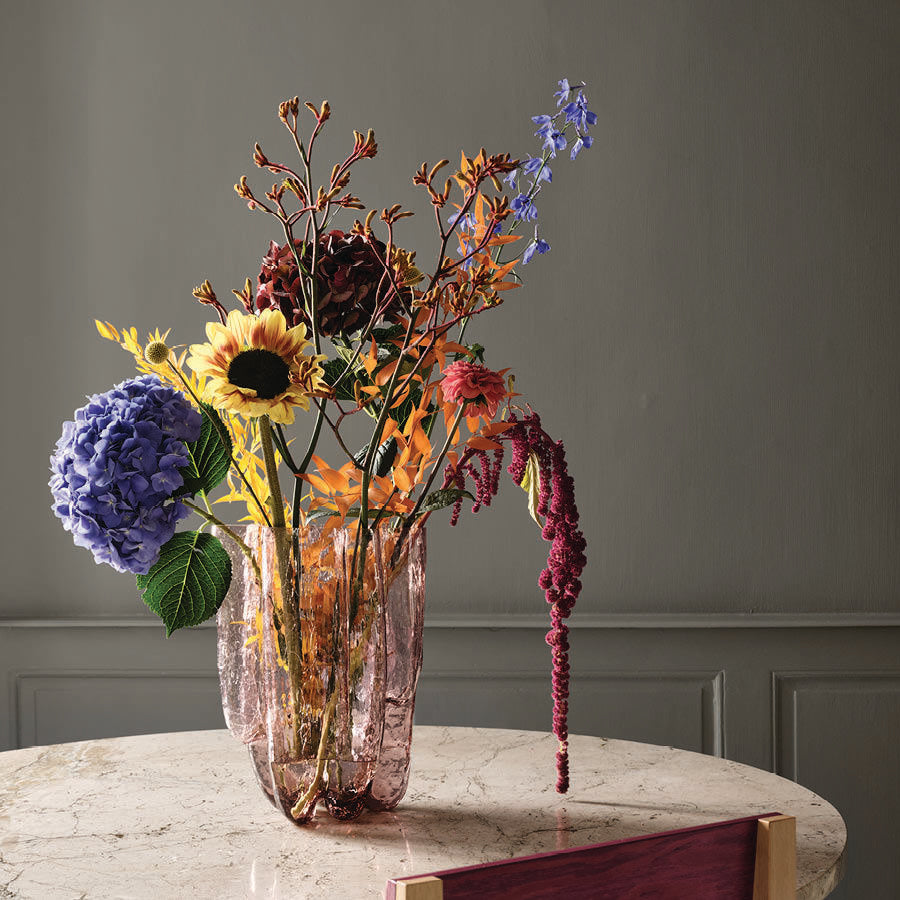 Crackle Vase - Extra Large - Pink - 2