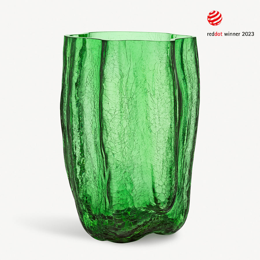 Crackle Vase - Extra Large - Green - 1