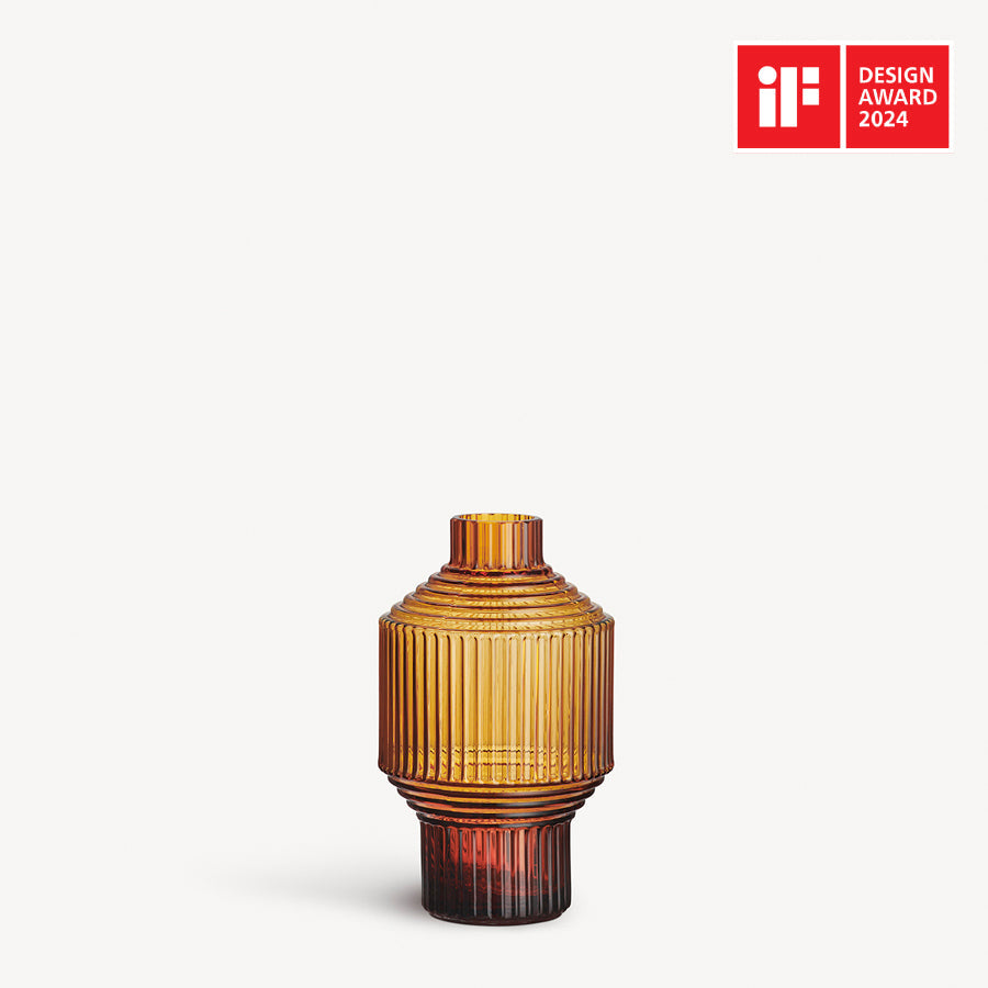 Pavilion Vase - Small - Dark Amber - 1