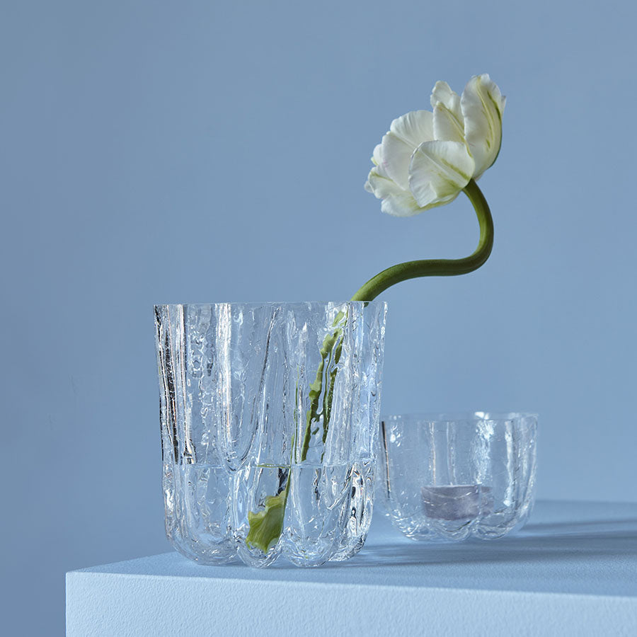 Crackle Vase - Small - Clear - 2