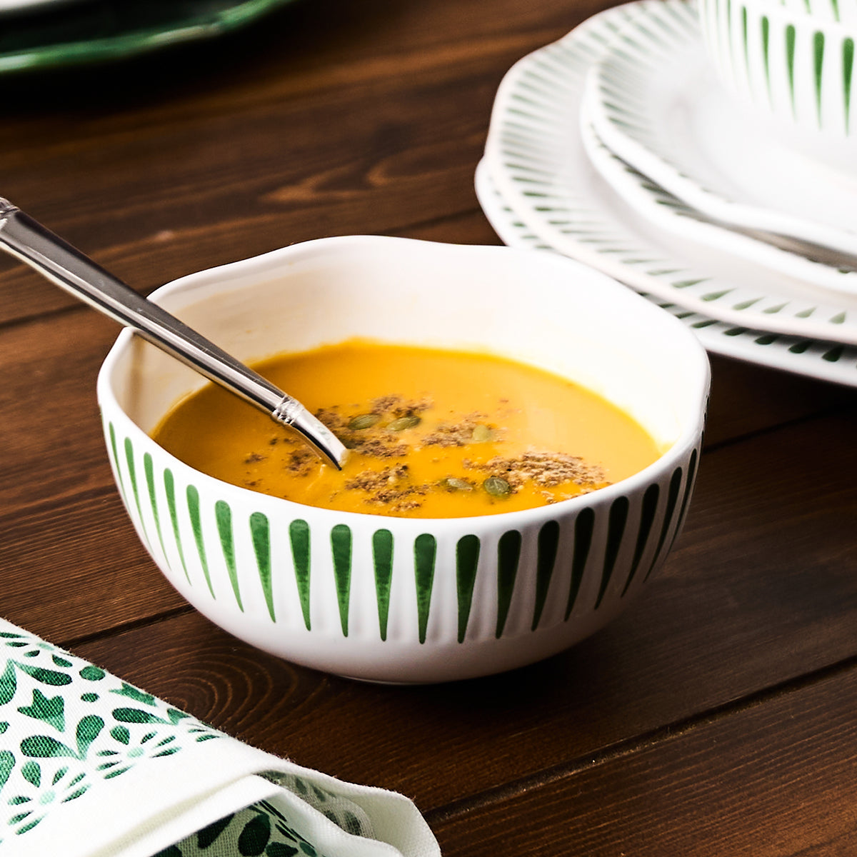 Juliska Sitio Stripe Cereal Bowl, detail view