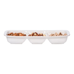 Puro Whitewash 15" Divided Serving Dish, styled table setting