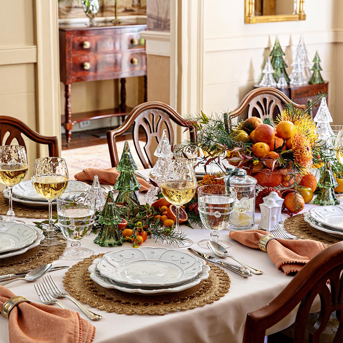 Juliska Graham Goblet, styled table setting