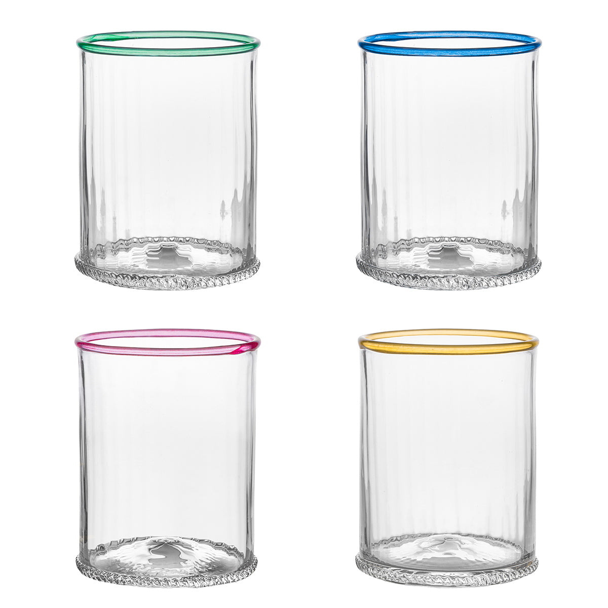 Juliska Nell Double Old Fashioned Assorted Set/4 - Multi