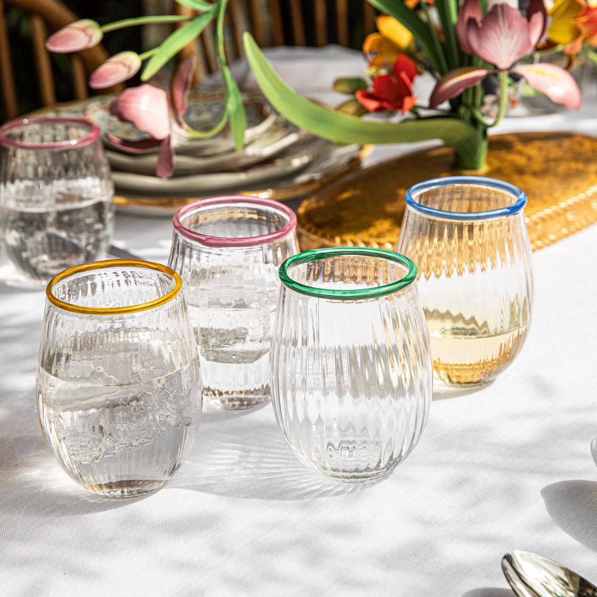 Juliska Nell Stemless Wine Glass Set, alternate angle