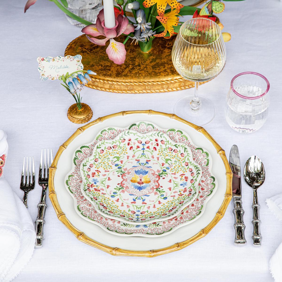 Juliska Sofia 4pc Place Setting, styled table setting