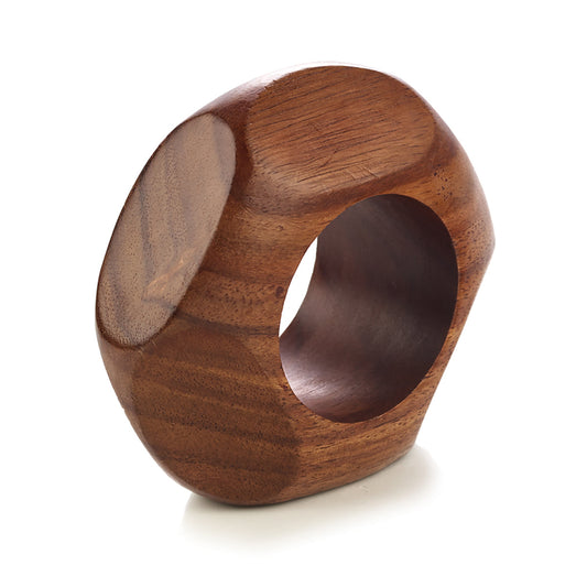 Alexis Teak Napkin Ring Set of 4