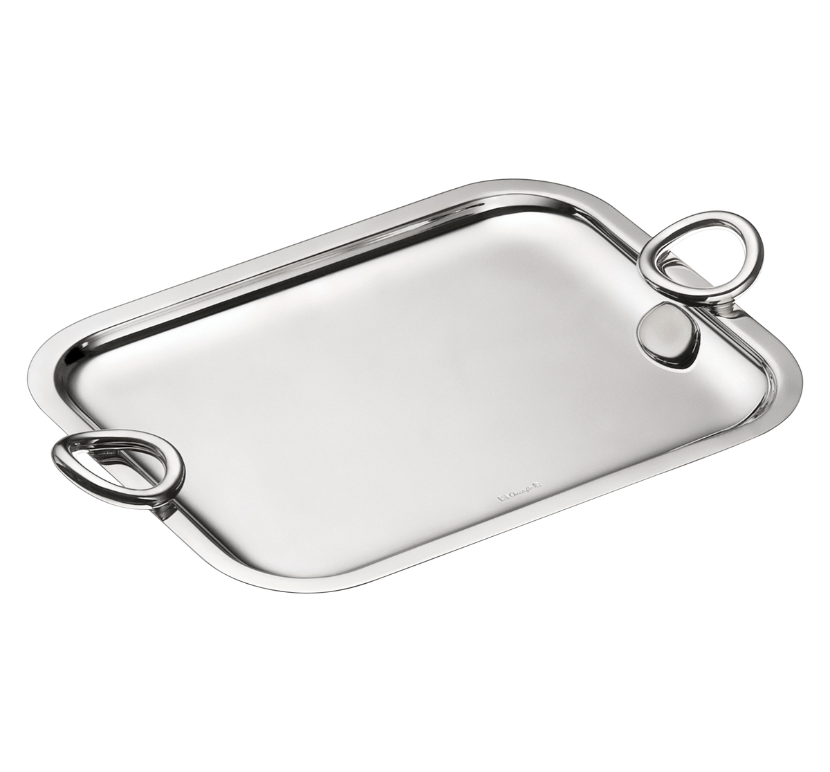 Christofle Vertigo Small Silver-Plated Tray 10" x 8"