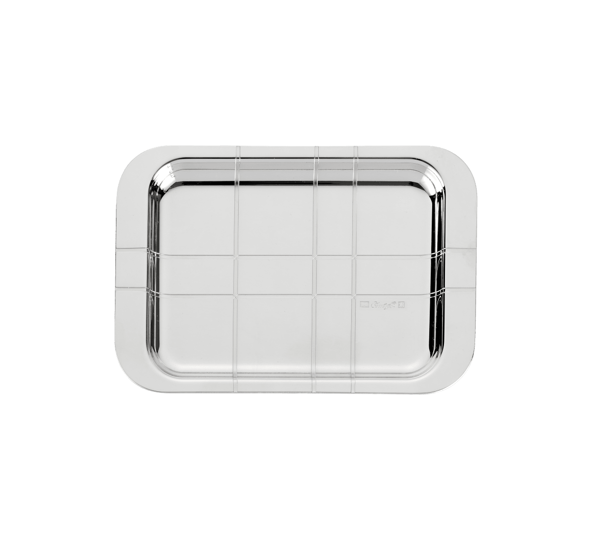 Christofle Graphik Silver-Plated Tray 4x6 in