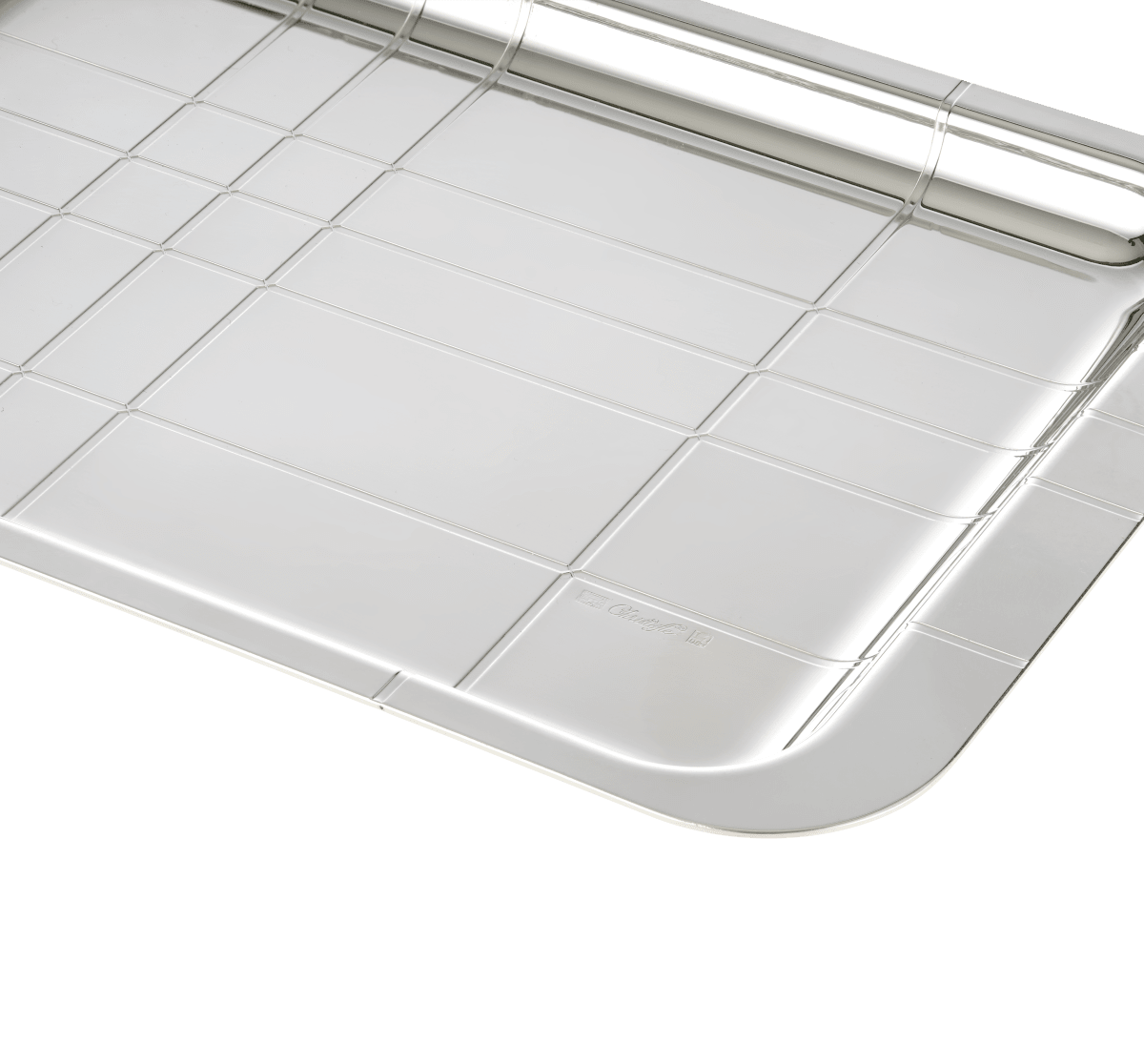 Christofle Graphik Silver-Plated Tray angle view