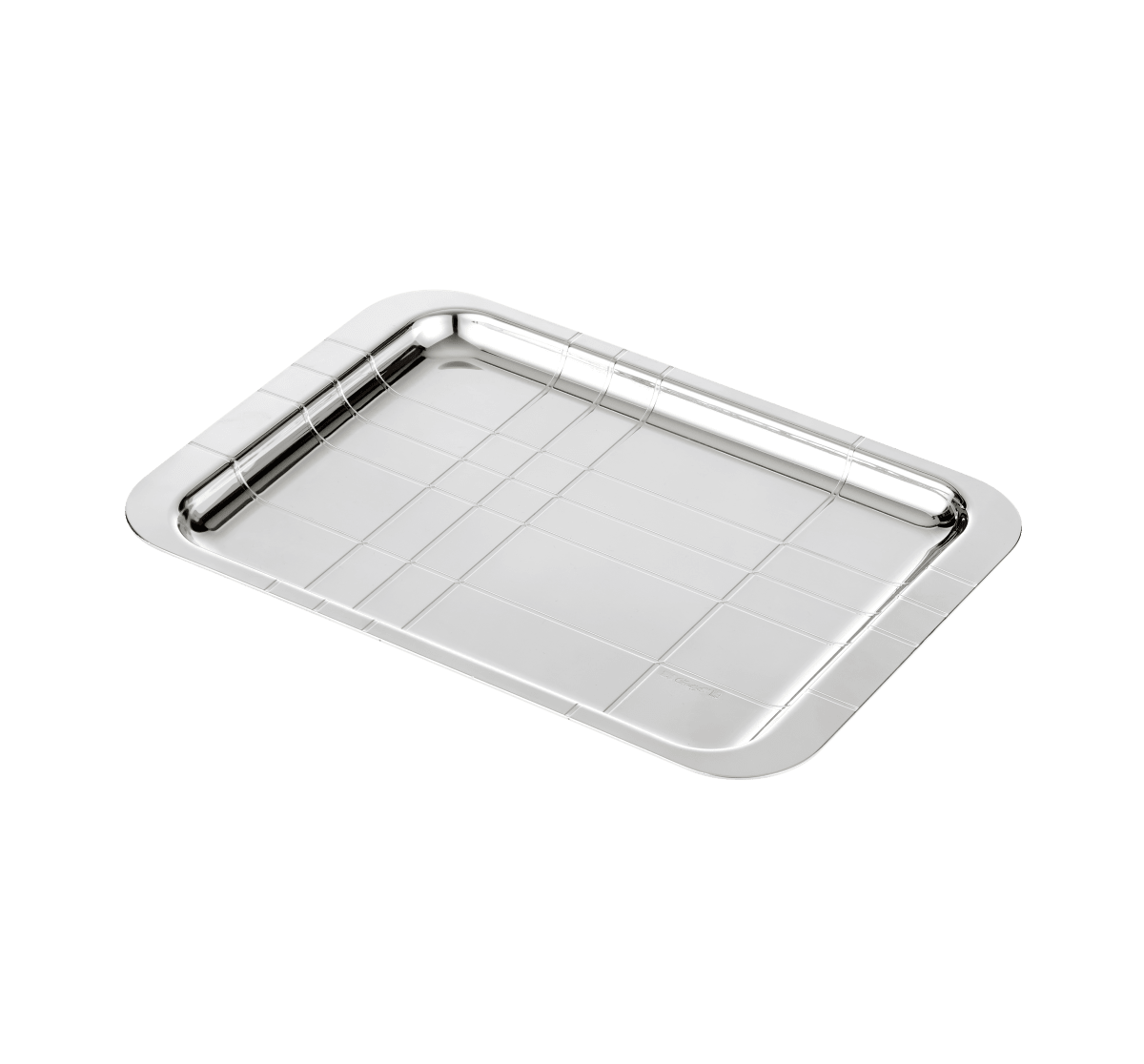Christofle Graphik Silver-Plated Tray top view