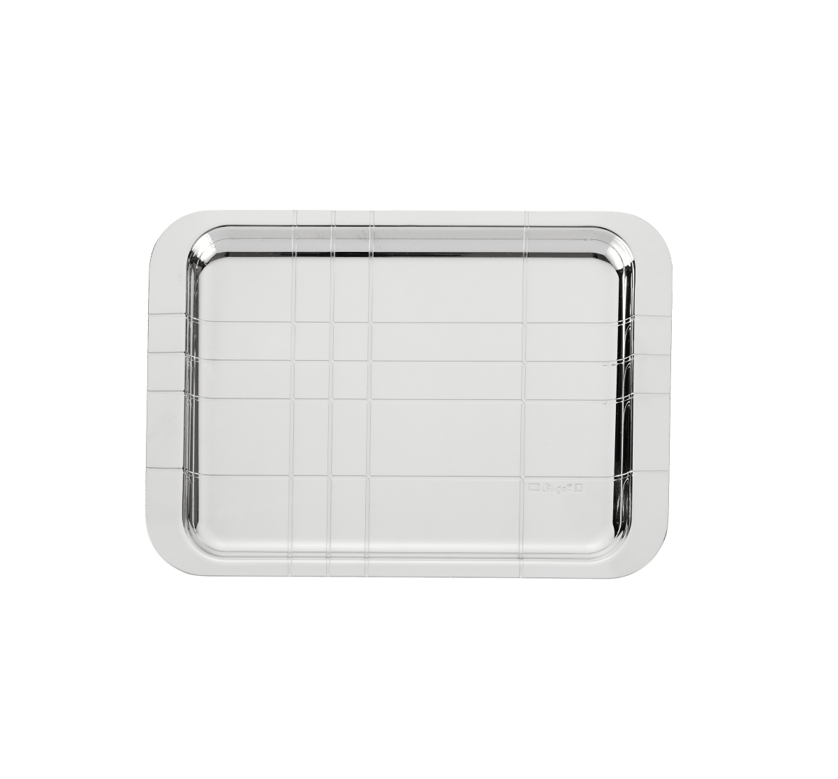 Christofle Graphik Silver-Plated Tray 8x6 in