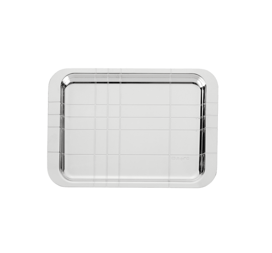 Christofle Graphik Silver-Plated Tray 8x6 in