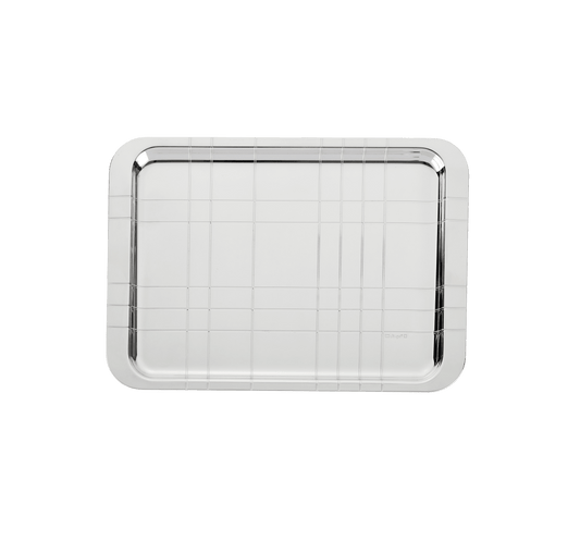 Christofle Graphik Silver-Plated Tray 8x12 in