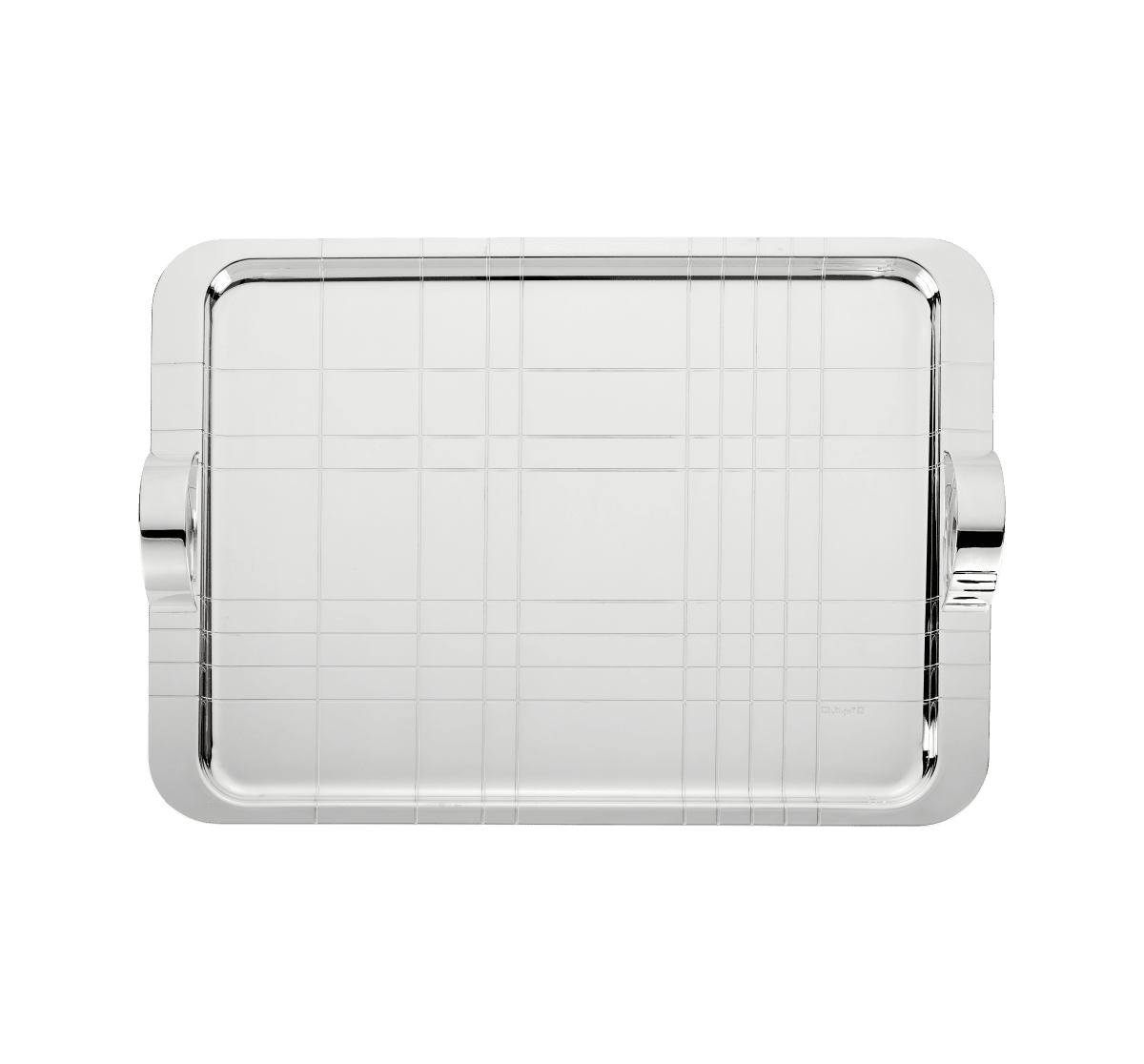 Christofle Graphik Silver-Plated Tray 18x13 in