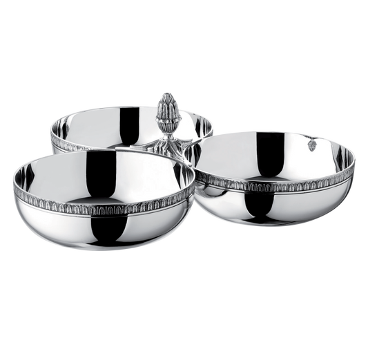 Malmaison Silver-Plated 3-Bowl Server