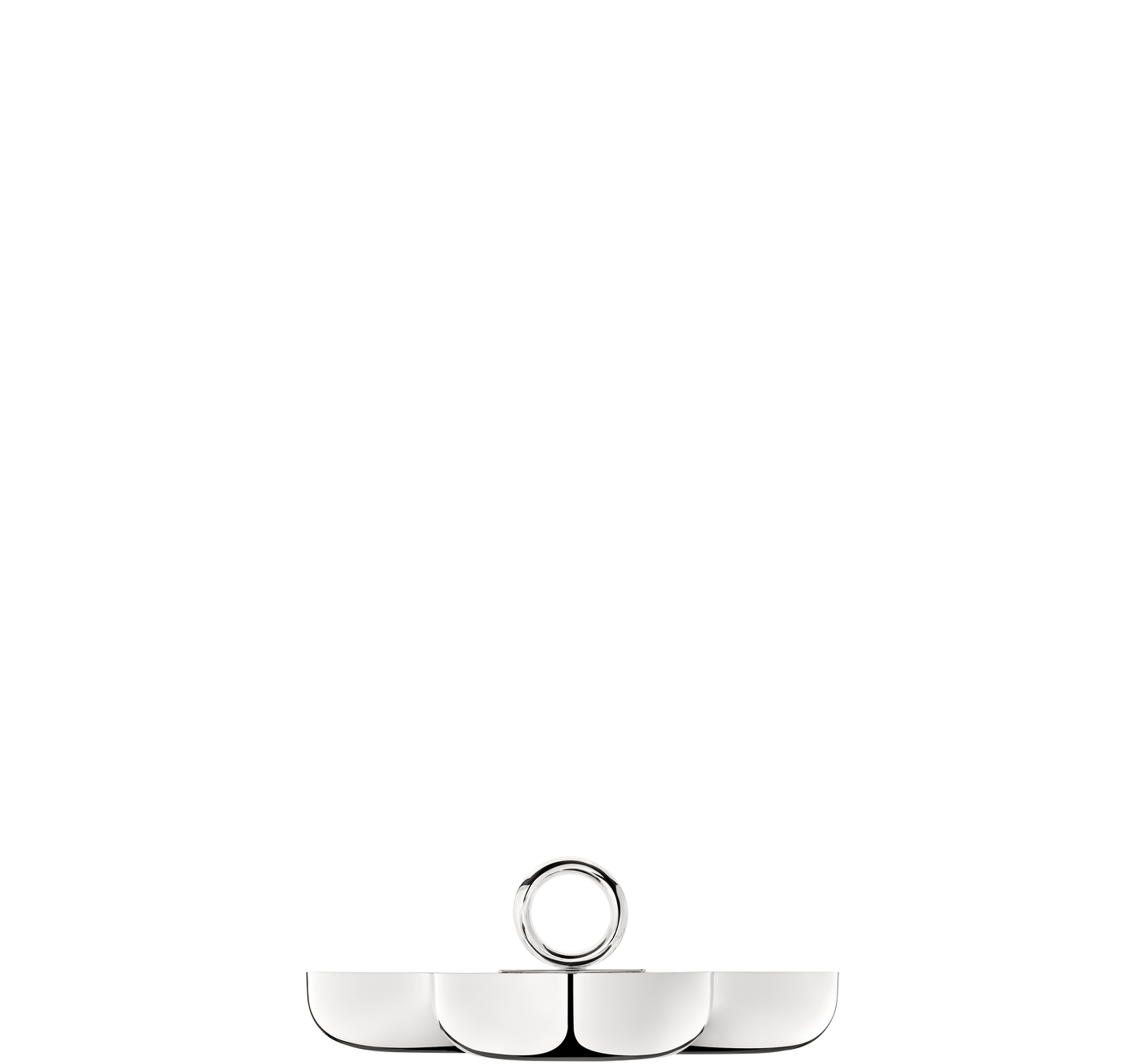 Vertigo Medium Silver-Plated 3-Bowl Aperitif Serving Dish