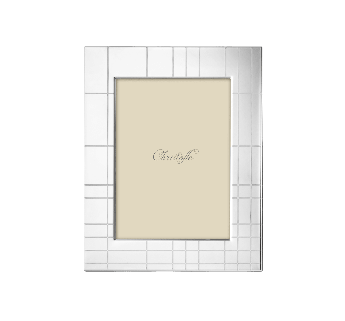 Christofle Graphik Stainless Steel Picture Frame 5" x 7"