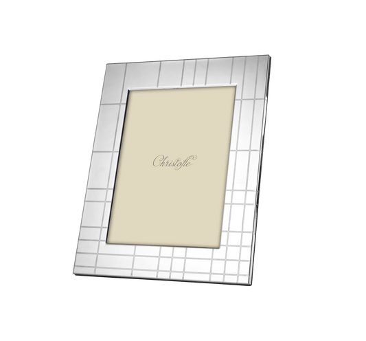 Christofle Graphik Stainless Steel Picture Frame 5x7 in