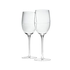 Christofle Perles crystal red wine glasses
