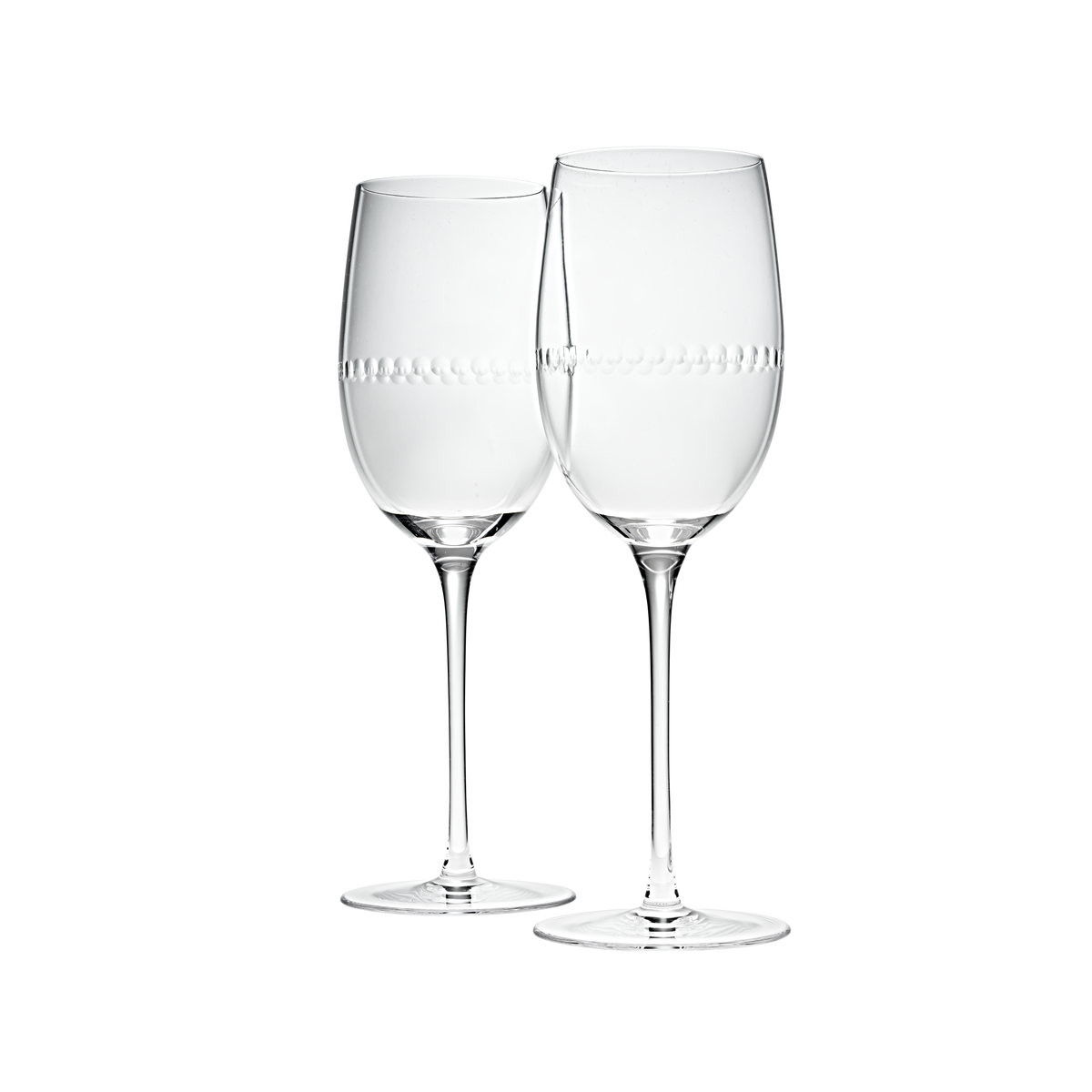 Christofle Perles crystal red wine glasses