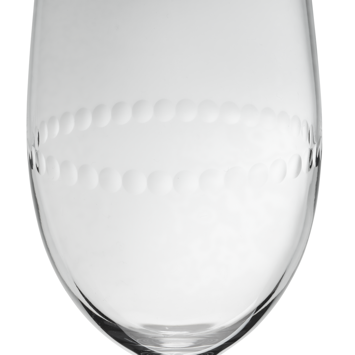 Christofle Perles crystal white wine glasses