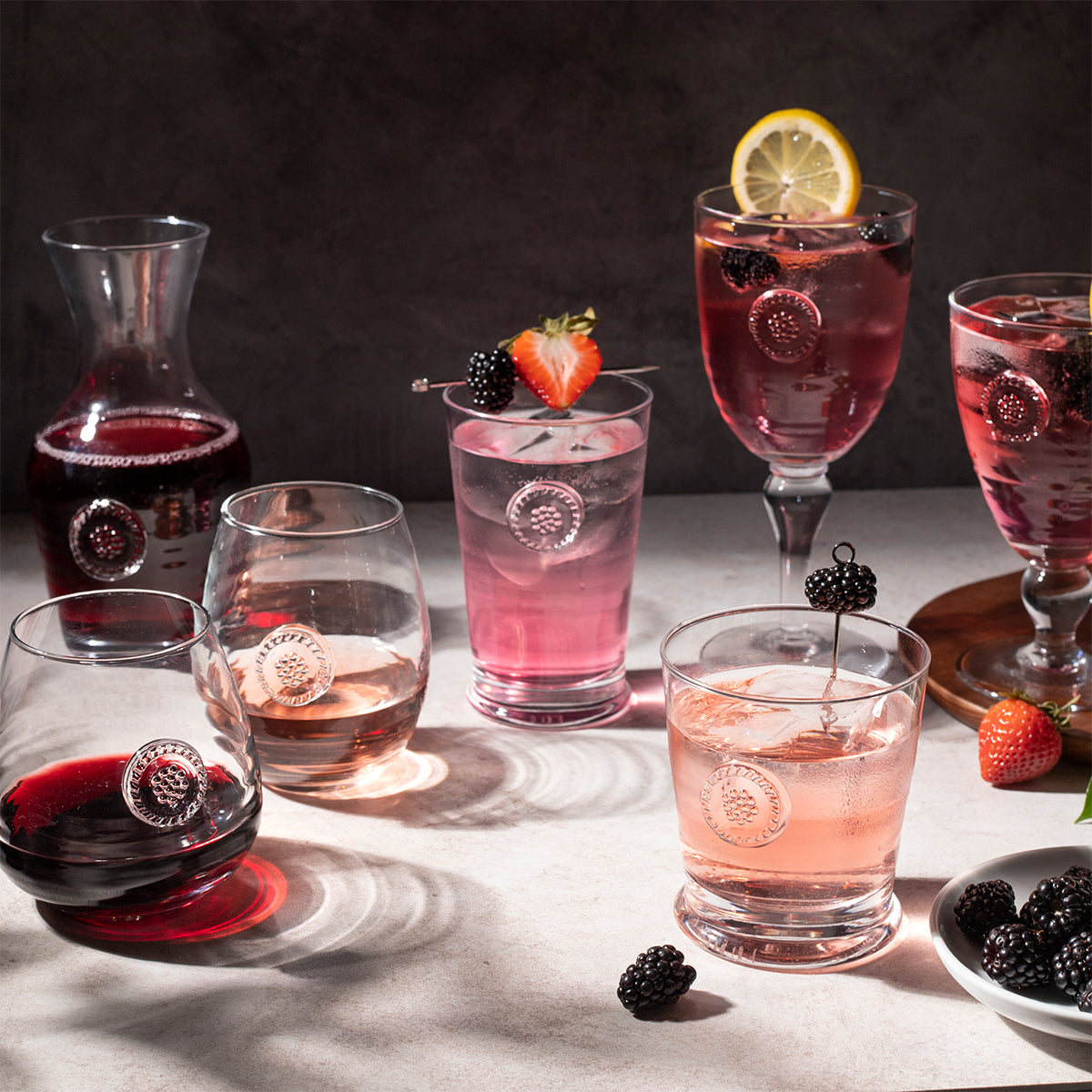 Juliska Berry & Thread Highball, styled table setting